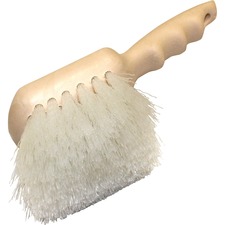 Utility Brush, w/Eyelet, Nylon, 9" Handle, White
