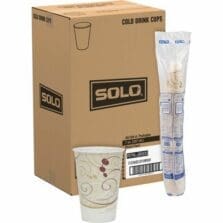 Wax Coated Paper Cups, Cold, 7oz., 20pk/CT, Beige
