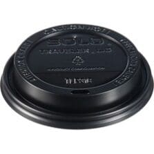 Dome Hot Cup Lids, 100/BG, 10BG/CT, Black