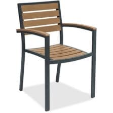 Chair, w/Arms, Outdoor, 22"x21-1/2"x33-4/5", Mocha
