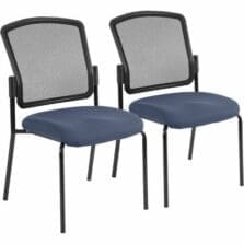 Chair, VinylSeat, 27"x21"x36-1/2", 2/CT, BK Back/Ocean Seat