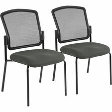 Chair, FabricSeat, 27"x21"x36-1/2", 2/CT, BK Back/Ebony Seat