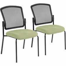 Chair, DillonVinylSeat, 27"x21"x36-1/2", 2/CT, BK Back/Sage Seat