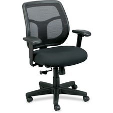 Chair, MidBack, FabricSeat, 26"x19-3/10"x38-1/2", BK Back/Seat