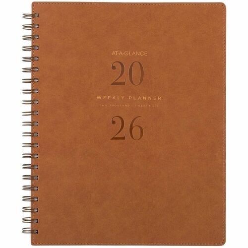 Planner, Weekly/Monthly, 13-Mth, Jan-Jan, 8-1/2"x11", BNw/Bronze