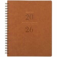 Planner, Weekly/Monthly, 13-Mth, Jan-Jan, 8-1/2"x11", BNw/Bronze