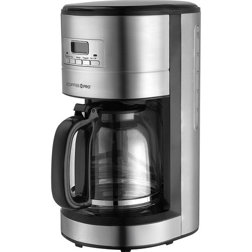 Coffee Brewer, 10-12 Cup, 8-3/4"x11"x14" Stainless Steel