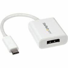 1 x 24-pin USB Type C - Male - 1 x 20-pin DisplayPort 1.2 Digital Audio/Video - Female - White - 1 Each