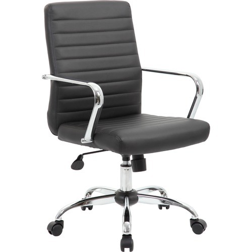 Chair, Chrome Arms, Adjustable, 25"x25"x38", BK