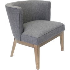 Chair, 4 Legs, Linen, 25.5"x29"x28", Slate Gray