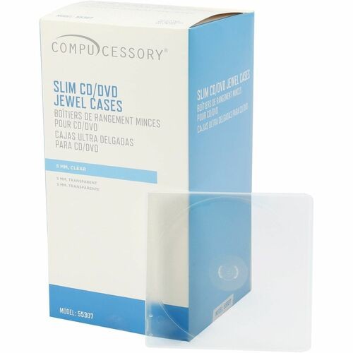 CD Case, Slim, 50/PK, Clear