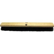 Push Broom, Tampico/Hardwood, 24", Black/Brown