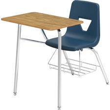 Student Combo Desk, 24"x34"x31", 2/CT, Navy