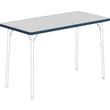 Tabletop, Rectangular, Laminate, 24"x48", Gray/Navy