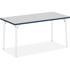 Tabletop, Rectangular, Laminate, 30"x60", Gray/Navy