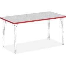 Tabletop, Rectangular, Laminate, 30"x60", Gray/Red