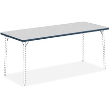 Tabletop, Rectangular, Laminate, 30"x72", Gray/Navy