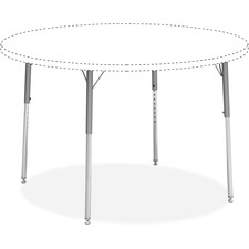 Base w/4 Legs, f/Activity Tabletops, 1-1/8"x30", 4/CT, SR/Chrome