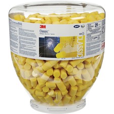 Classic Earplugs, Uncorded, NRR: 29, 500PR/Bottle, Yellow