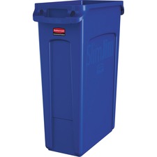 Waste Container, Slim Jim, Vented, 23 Gal, 22"x11"x30", BE