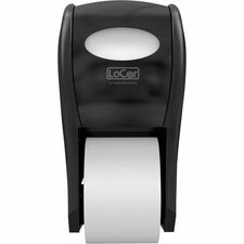 Dispenser, Toilet Paper, 2 Rolls, 7.24"x13.45"x7.36", BK