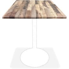 Tabletop, In/Out, Square, 36"Wx36"H, 2/CT, Rustic