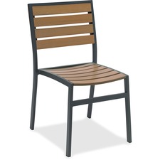 Chair, Armless, Outdoor, 22"x21-1/2"x33-4/5", Mocha