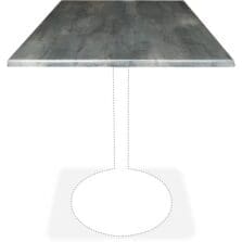 Tabletop, In/Out, Square, 30"Wx30"H, 2/CT, Black Steel