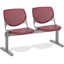 Chair, 2 Seater, Polypropylene, 47"x22"x31", BY Back/Seat