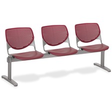 Chair, 3 Seater, Polypropylene, 71"x22"x31", BY Back/Seat