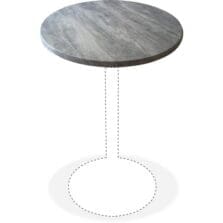 Tabletop, In/Out, Round, 36"Wx36"H, 2/CT, Greystone