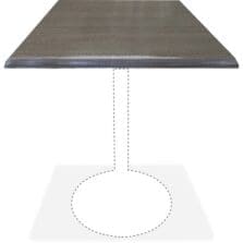 Tabletop, In/Out, Square, 30"Wx30"H, 2/CT, Charcoal