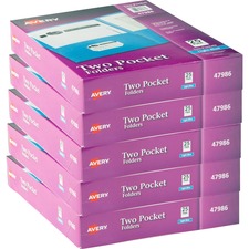 2-Pocket Folder, Letter-size, 20Sh/Pocket, 125/CT, Light Blue