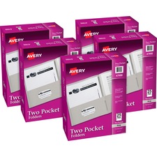2-Pocket Folder, Letter-size, 20Sh/Pocket, 125/CT, Gray
