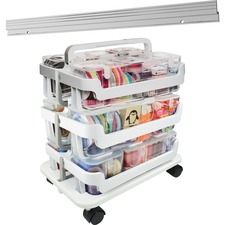 Caddy Organizer System, Stackable, 16"W x 11"L x 17-1/4"H, AST