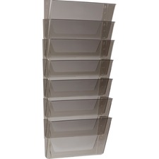 Wall File, Stackable, Letter, 4"W x 13"L x 7"H, 7/ST, Smoke