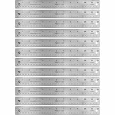 Rulers, 12"L, Stainless Steel, Nonslip Cork Back, 12/BX, SR