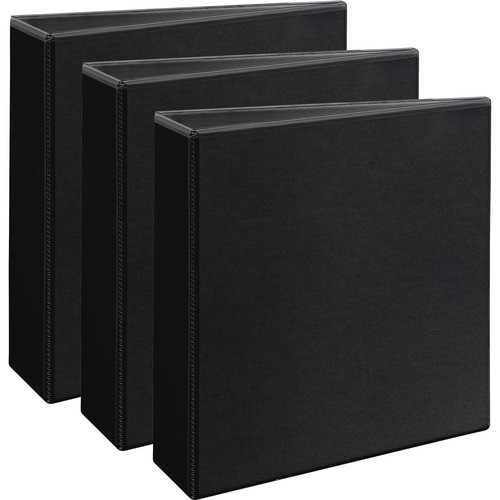 View Binder, 3" Capacity, 11"x8-1/2", 3/BD, BK