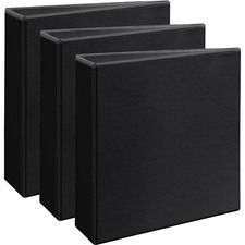 View Binder, 3" Capacity, 11"x8-1/2", 3/BD, BK