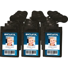 ID Neck Pouches, Vertical, Adjust. Cord, 2-1/4"x3-1/2", 12/BX, BK