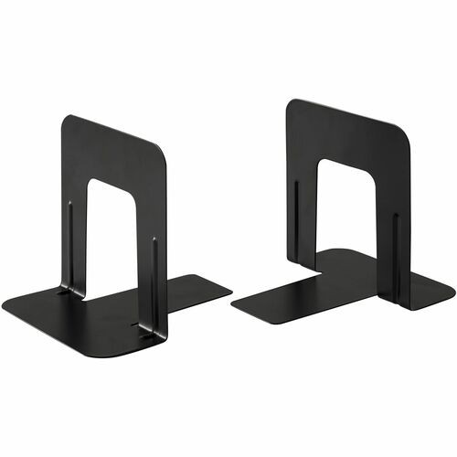 Bookends, Standard, Steel, 4-3/4"x5-1/4"x5", 2/PR, 6PR/BX, BK