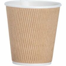 Hot Cups, Rippled, 10oz, 25/PK, 5/BD, Brown