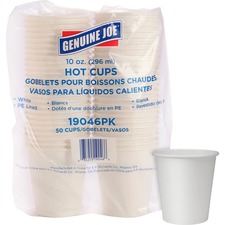 Hot Cups, Single Poly-Lined Wall, 10oz, 50/PK, 5PK/BD, WE
