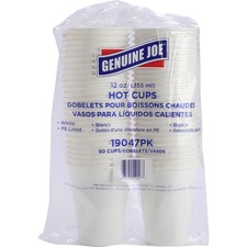 Hot Cups, Single Poly-Lined Wall, 12oz, 50/PK, 5PK/BD, White