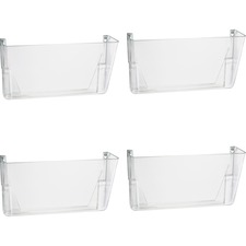 Wall Files, Letter, 13"x4-1/8"x7", 4/CT, Clear
