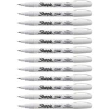 Paint Markers, Oil Base, Extra Fine, 12/BD, White