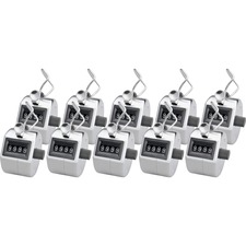 Tally Counters, w/ Finger Ring, 4 Figure, 10/BX, Silver