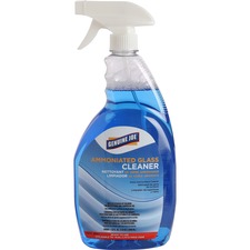 Glass Cleaner, Ammoniated, Spray Bottle, 32 oz, Dark Blue