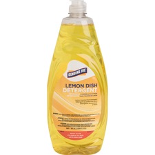 Dish Detergent, Pot & Pan, Conc, Lemon, 38 oz, Yellow