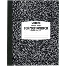 Composition Notebk, College Rld, 80 Shts, 10"x7-7/8", Black
